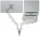Suport pentru monitor Leitz Ergo, 2 brate ajustabile si extensibile, cu fixare pe birou, suport pentru laptop inclus, gri-carbune